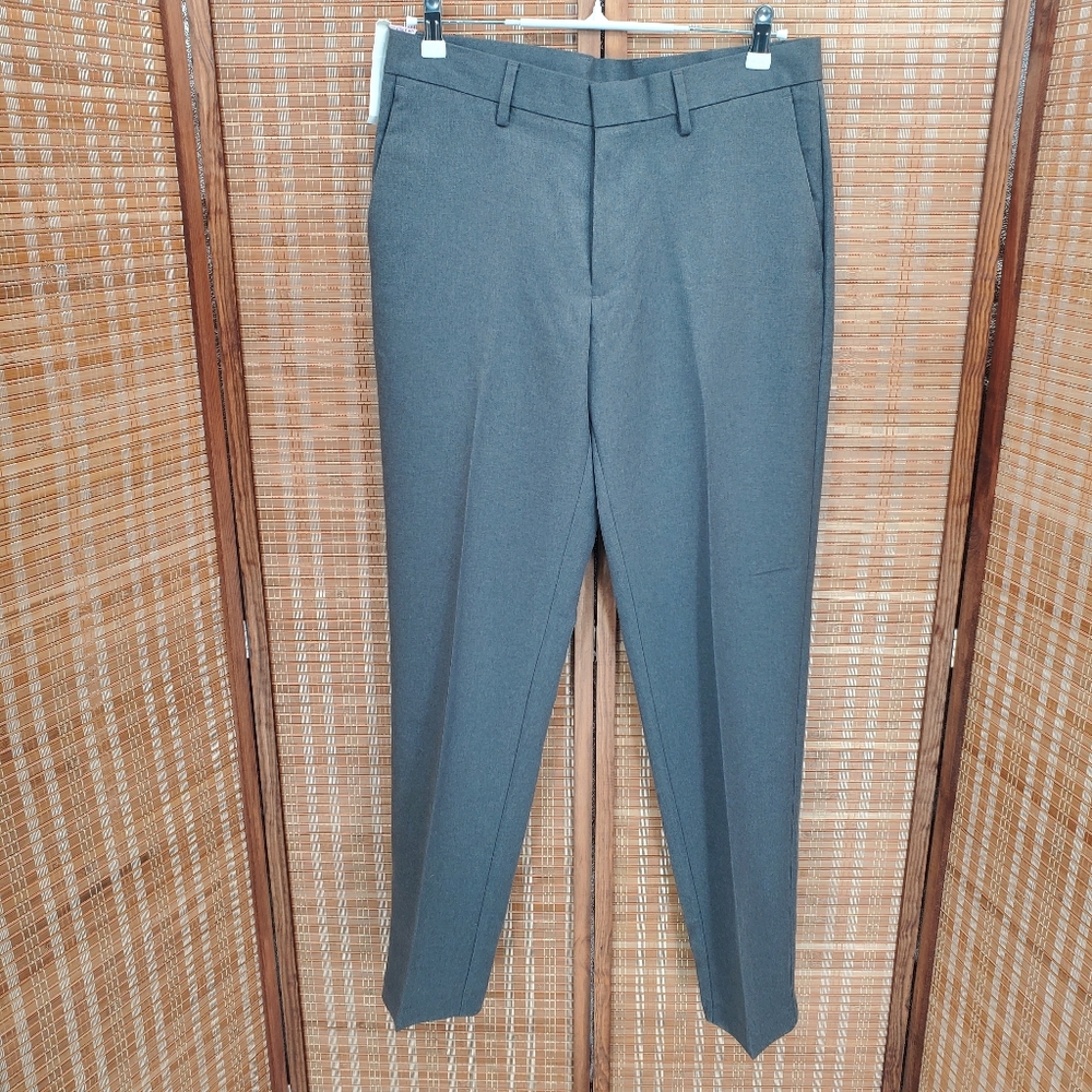 ◇ Kenneth Cole Reaction Slim Fit Flat Front Trousers Size 32x32 Gray